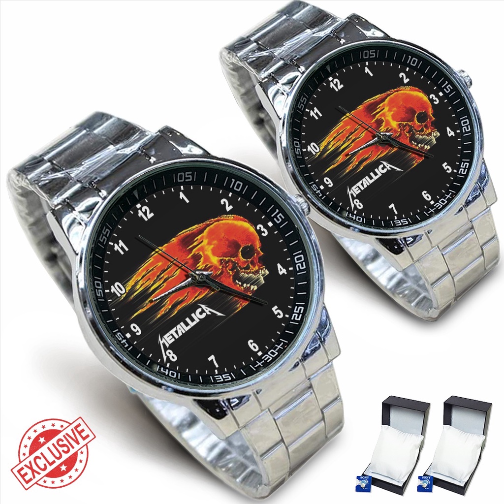 Jam Tangan Rantai Couple BAND OF METALLICA - 01 (Awesome)