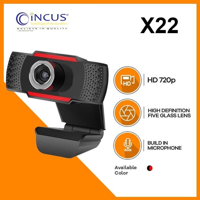 WebCam Incus X22 HD 720p with Built in Mic Camera Live