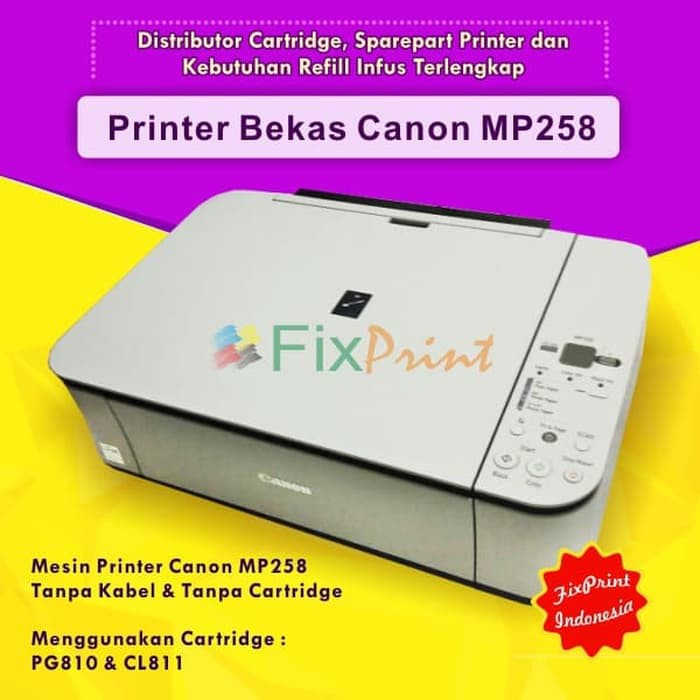 Jual Printer Canon MP258 Bekas, Printer Bekas Canon MP 258 Murah