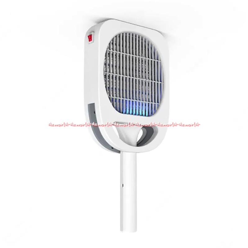 Krisbow Raket &amp; Perangkap Nyamuk 2in1 Bisa Di Charge Mosquito Racket White Putih Raket Perangkap