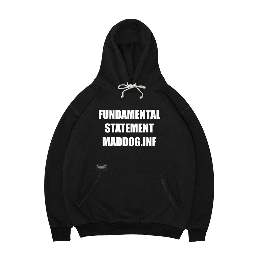 Maddog Infected - Hoodie - Fundamental HD Black | Jacket Pria Wanita Unisex Hitam Distro Official Ma