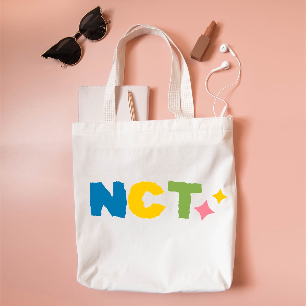 NCT DREAM /TOTE BAG Kanvas logo NCT 127 Dream Korean Fashion Wanita / tas belanja