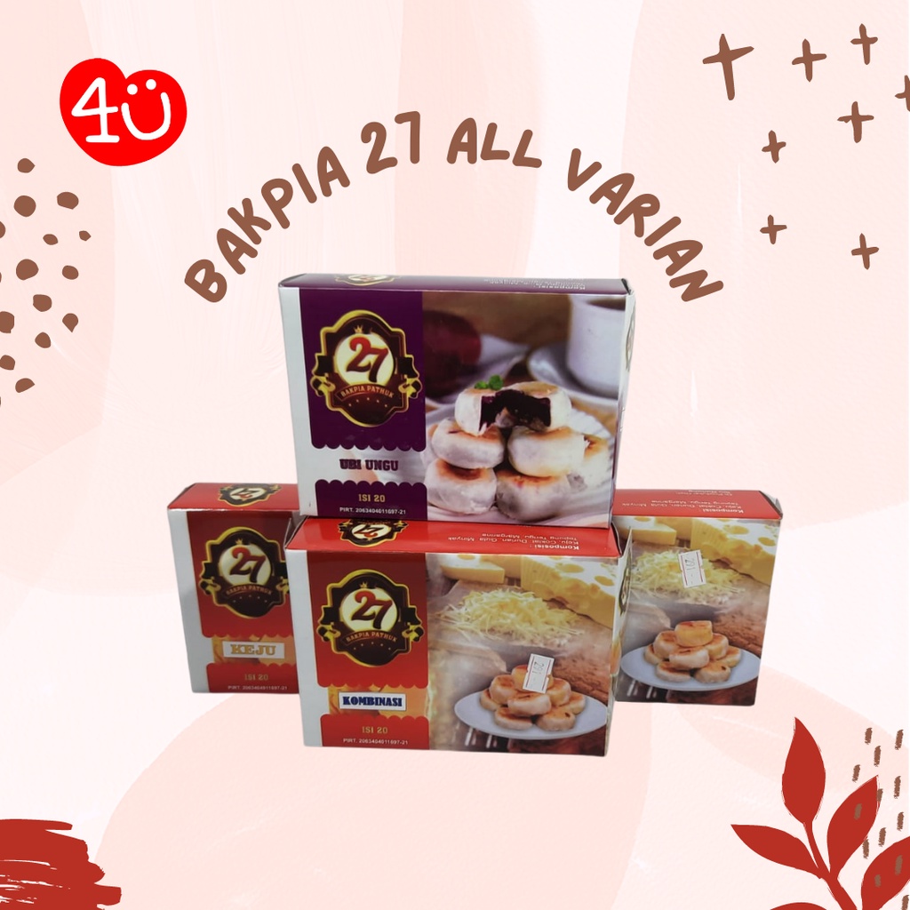 

BAKPIA PATHOK 27 ALL VARIAN Bakpia Ubi ungu, kombinasi, keju, dan coklat