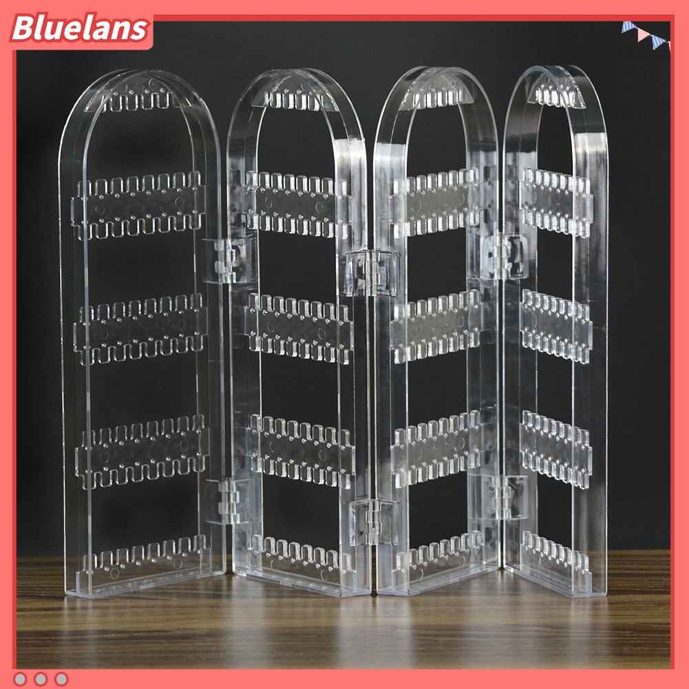 Rak Holder Display Perhiasan Anting Stud 240 Lubang Model Lipat Transparan