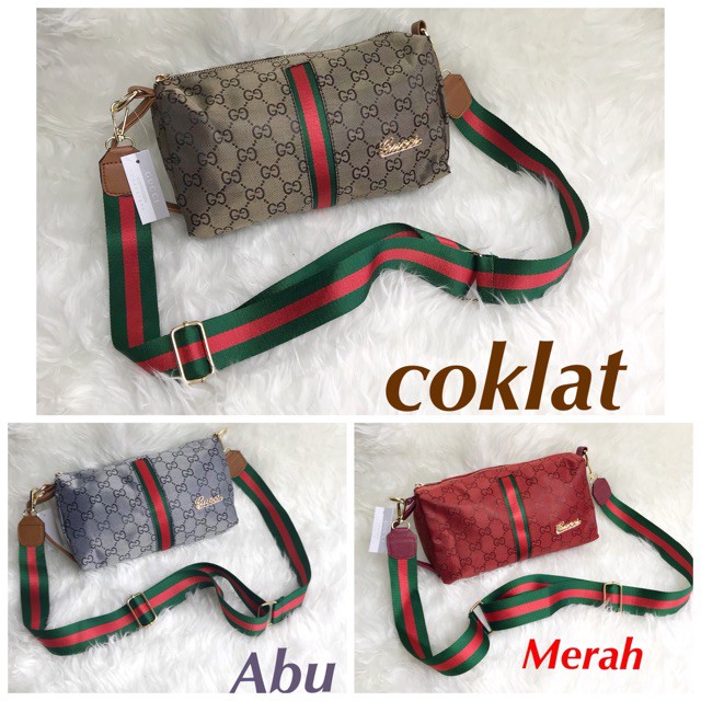 Tas wanita GU**CI KANVAS Sling Speedy Batam Import murah