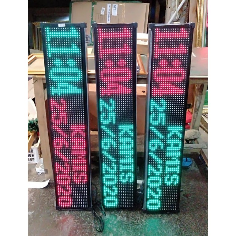 JAM ADZAN JAM WAKTU SHOLAT TEKS BERJALAN RUNNING TEXT 20 x 100 cm