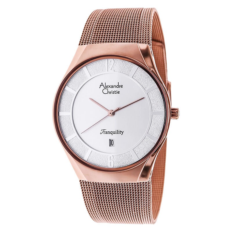 Alexandre Christie AC 8331 MDBRGSL Jam Tangan Pria Mesh Strap