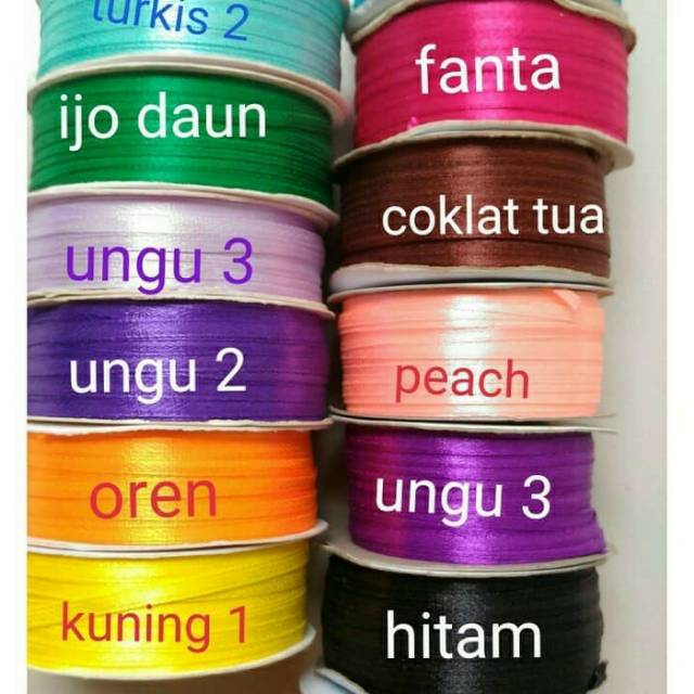 

[BISA COD]Pita satin 1/8 untuk craft, aksesoris, souvenir, dll