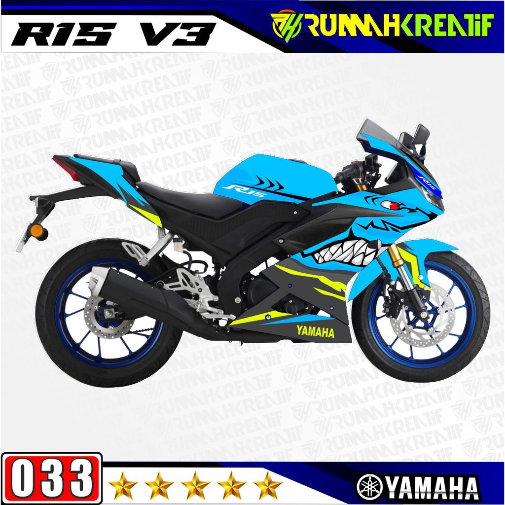 Decal All New R15 V3 / R15 V3 Sticker Striping Fullbody Variasi Yamaha rk-e