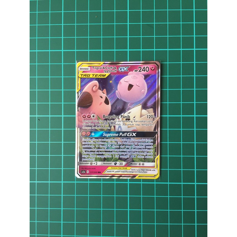 Togepi Cleffa Igglybuff GX RR Tag Team Kartu Pokemon TCG Indonesia Tagteam