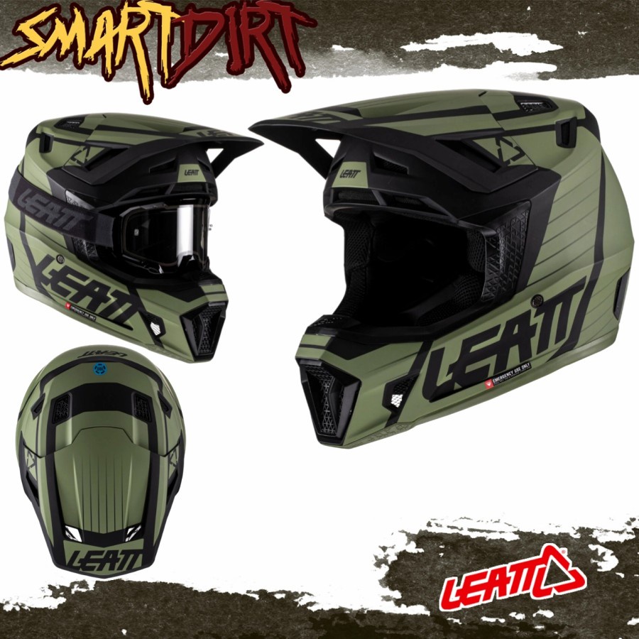 HELM LEATT 7.5 V22 GREEN HELM CROSS LEATT 7.5 V22 2022 HELM LEATT