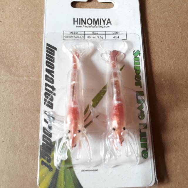 UMPAN UDANG TIRUAN HINOMIYA UKURAN 80MM ISI 2