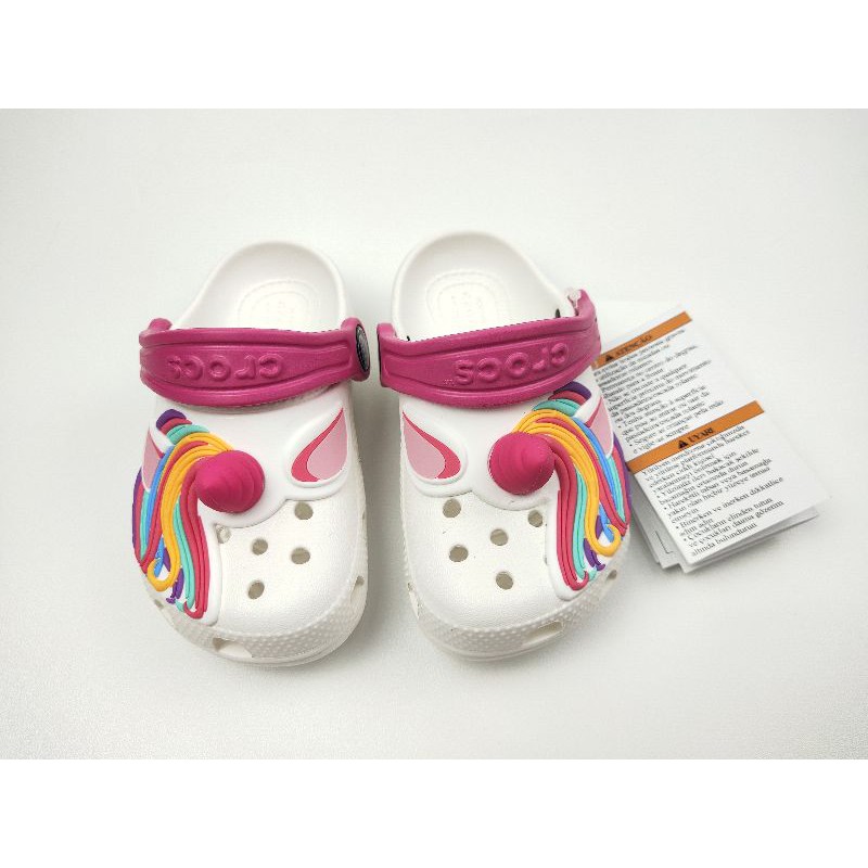 Crocs Kids Fun Lab Classic I AM Unicorn Clog / Sendal CROCS Unicorn / CROCS Anak / CROCS Anak Perempuan / Sandal CROCS Unicorn Tanduk Clog