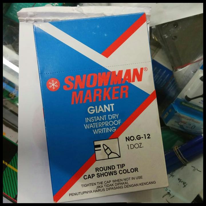

Vanila | Spidol Snowman Permanen G-12 (Hitam/Biru/Merah) (Per Lusin)