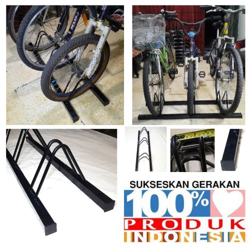 Standar Parkir 3 Sepeda Besi kotak Bike Stand Paddock 5