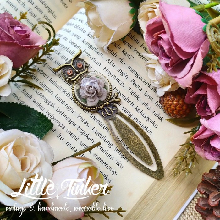 

Lucu Pembatas Buku Metal Owl Rose Bookmark Bergaransi
