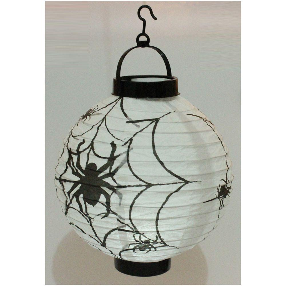 Top 2PCS Dekorasi Halloween Portable Pumpkin Spider Hanging Ball Lampion Kertas