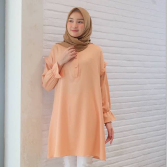 TUNIK KANCING DEPAN POLOS