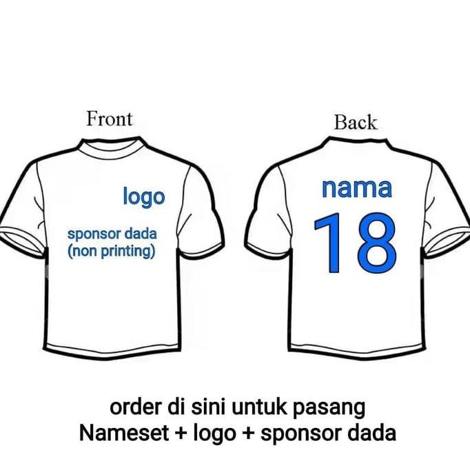 Jual BRST SELLER FULLSET PASANG NAMA SPONSOR LOGO CLUB BAJU BOLA
