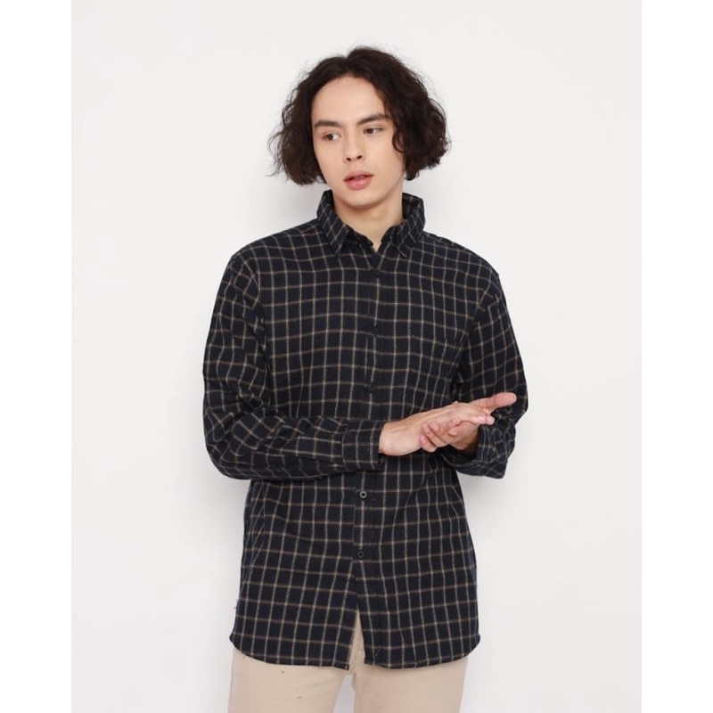 Kemeja Flanel Cowok ERIGO Original Full Tag / Ukuran S M L XL XXL Kemeja Pria Kotak Kotak / Kemeja F