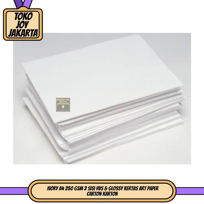 Ivory A4 250 Gsm 2 Sisi HVS & Glossy Kertas Art Paper Carton Karton