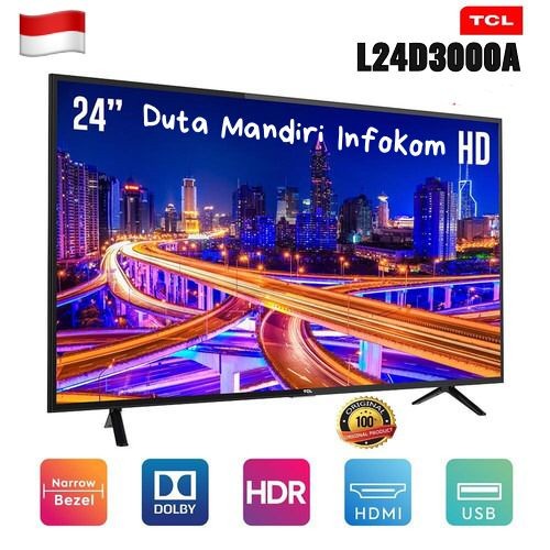 TCL 24D3000A L24D3000A 24" Inch - Digital TV HDMI USB LED TV