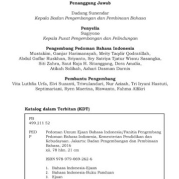 Pedoman Umum Ejaan Bahasa Indonesia (PUEBI)-2