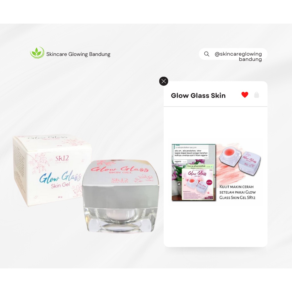 Glow Glass Skin Gel Premium Glasskin Brightening Krim Pemutih Penghilang Bintik Wajah Penghilang Flek Hitam diWajah Brightening Moisture Gel Cream Cream Gel Cream Glowing