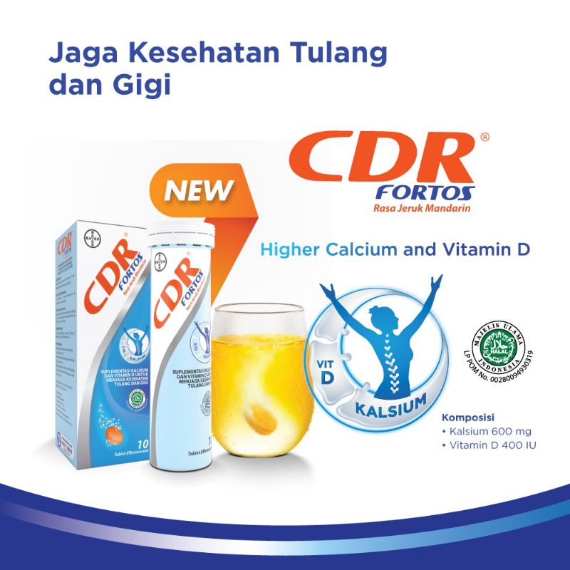 CDR Fortos Suplemen Kalsium 10 Tablet