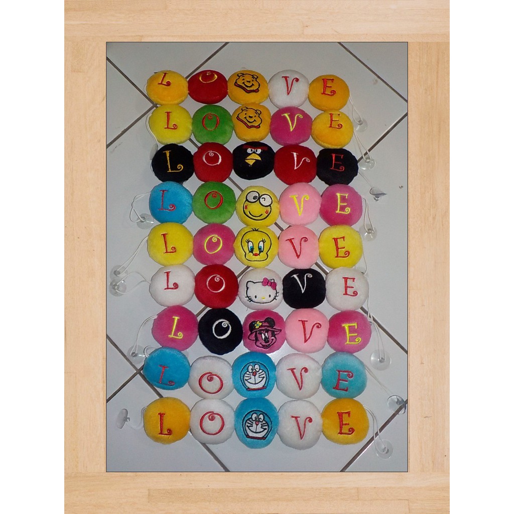 GANTUNGAN KACA BONEKA BULAT KARAKTER