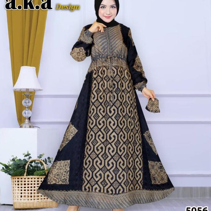 gamis wanita batik viscose semi sutra all size