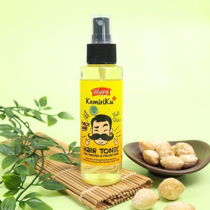 Happy Hair Tonic Kemiriku Extract Ginseng 125 ml / Penyubur Rambut Kemiri 125ml Original BPOM