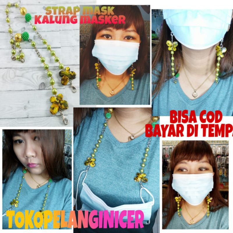 STRAP MASKER MUTIARA MIX/ KALUNG MASKER TALI GANTUNGAN MASKER/STRAP MASK CHAIN