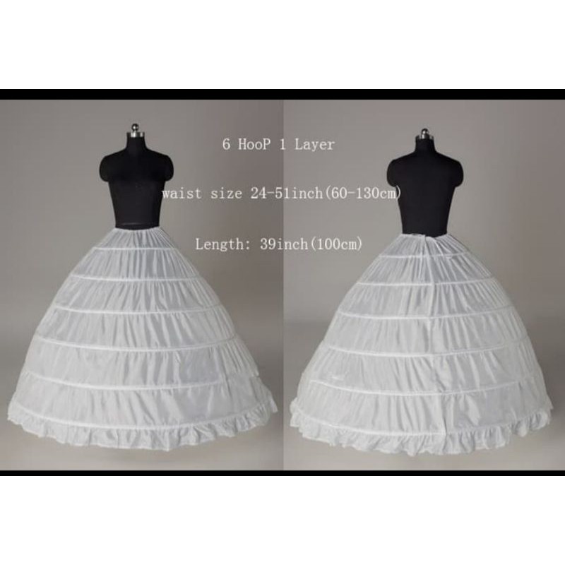 petticoat wedding gown gaun 6 ring