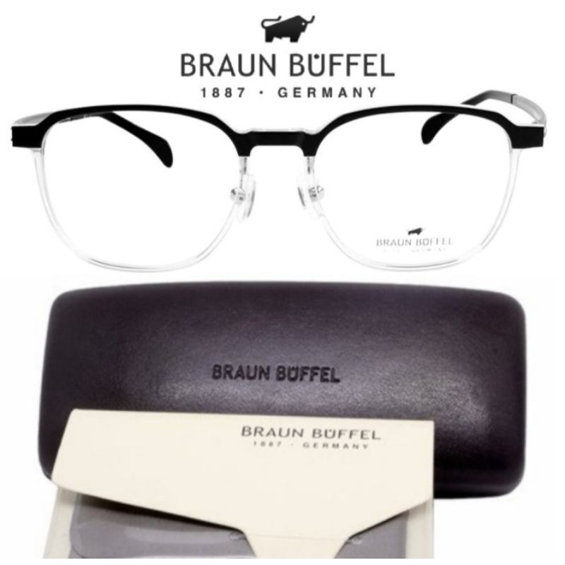 Kacamata Frame Pria Dan Wanita Original Braun Buffel 29217 Col.909 - Black