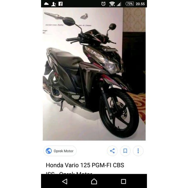 spakbor depan vario techno 125 FI KZR TH 2012 2015 hitam non original