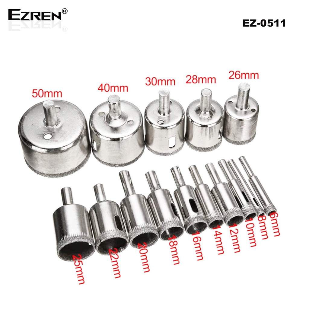 Ezren EZ-0511 Holesaw Mata Bor Bulat Pelubang Kaca Pembolong Keramik