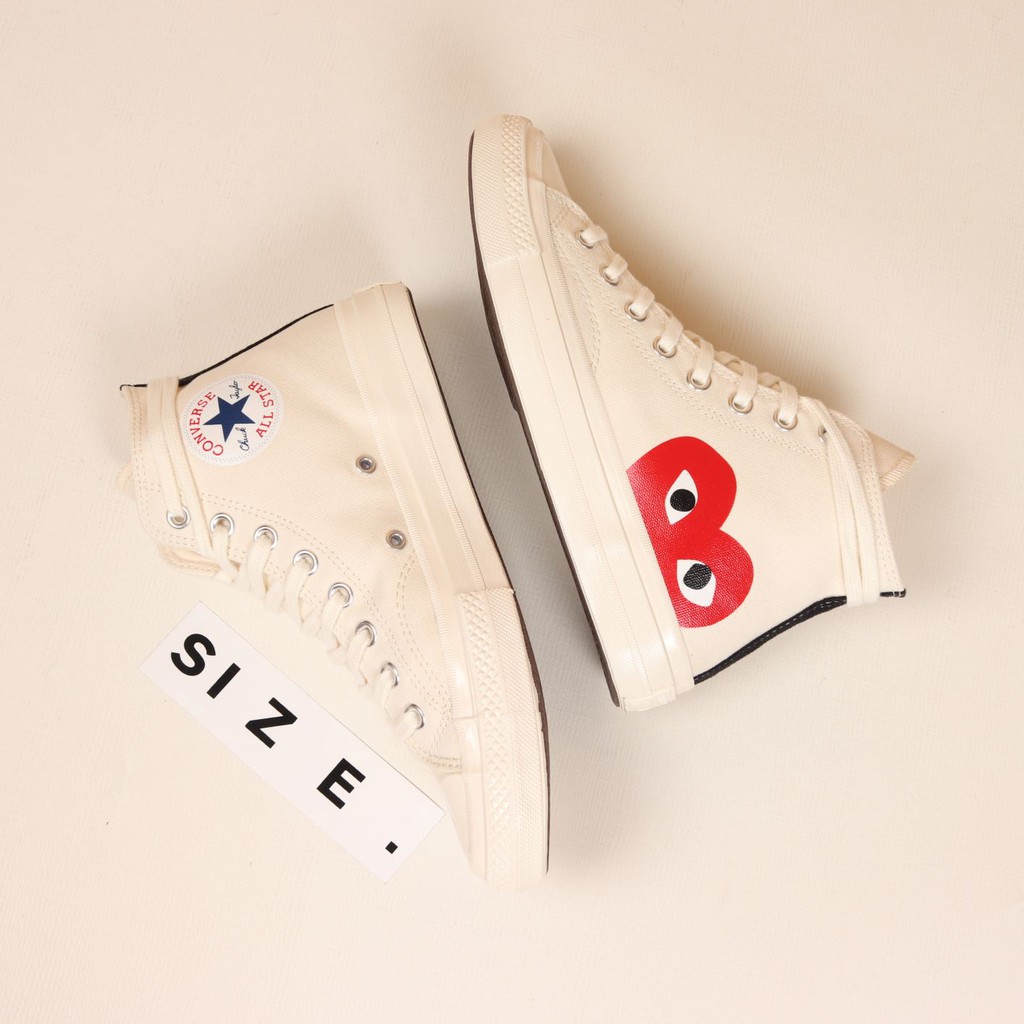 Converse x Comme Des Garcons PLAY All Star Chuck ‘70 Hi White