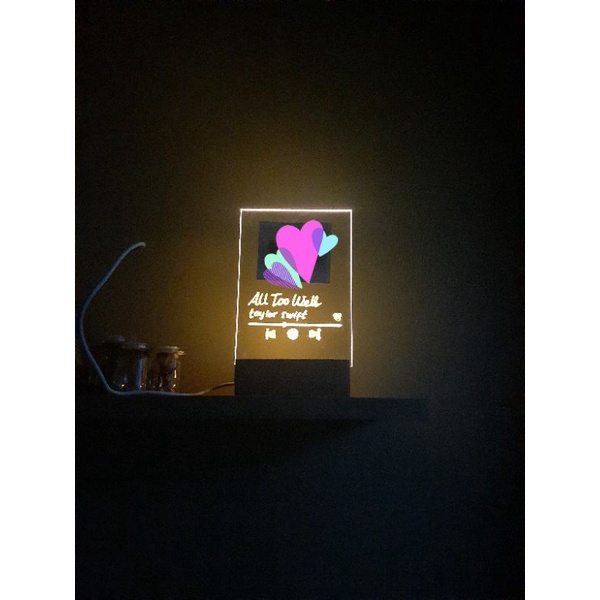 Akrilik LED Custom/Akrilik Custom A6/Akrilik Custom Song Playlist/Akrilik Lettering