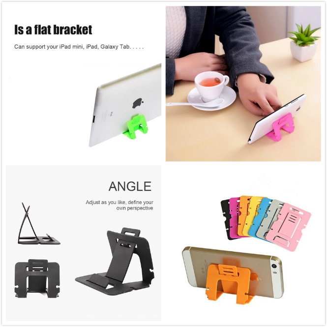 Stand Holder Handphone / A &amp; 6 Portable Dengan Slot Kartu