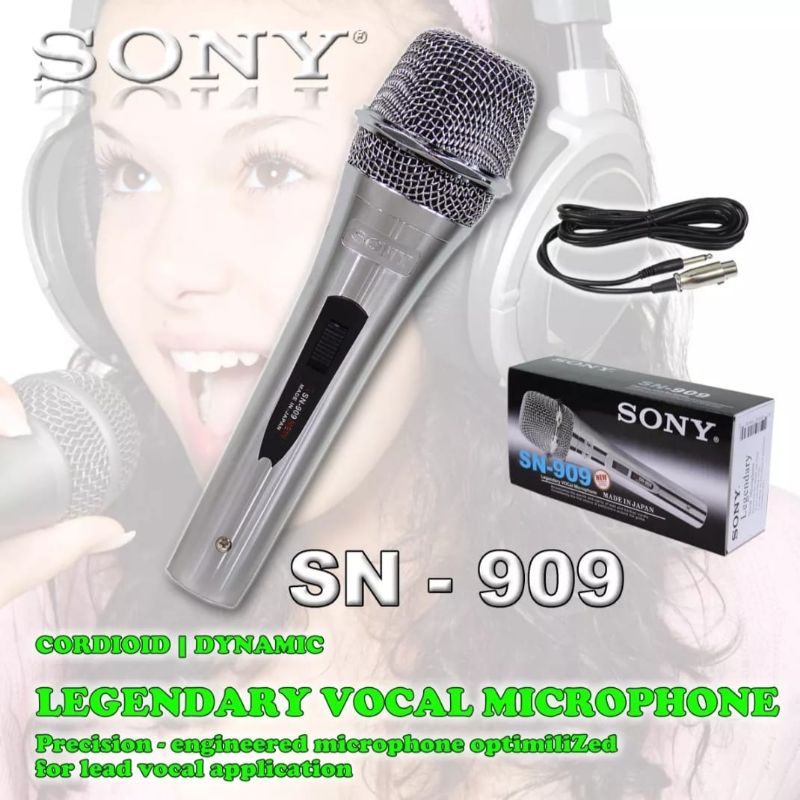 MIC SONY SN 909 MIC KABEL SONY MICROPHONE SONY SN 909 MIC KABEL MIC MICROPHONE KARAOKE