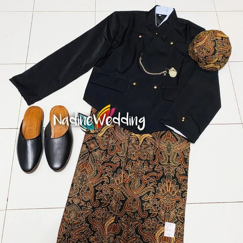 Jual Full Set Baju Adat Jawa Solo Motif Pisang Bali Shopee