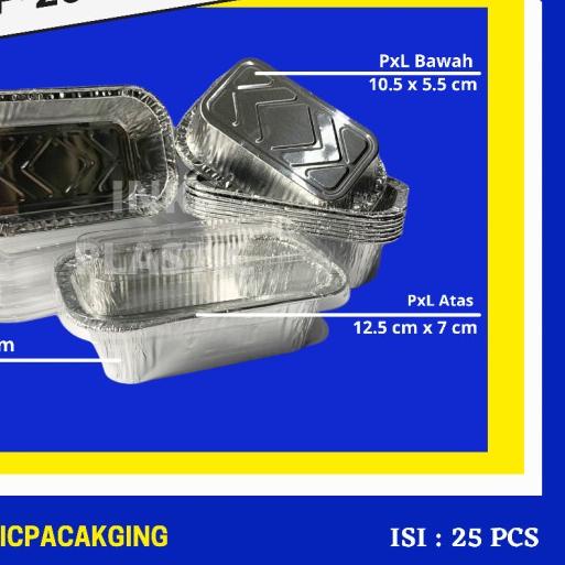 ◙ ALUMUNIUM FOIL PERSEGI P-258+TUTUP (25 SET) ✧