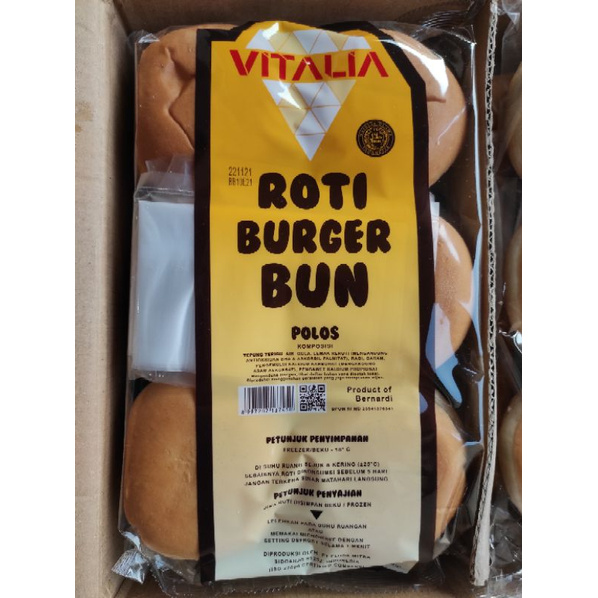 

Roti Burger Vitalia Polos isi 6