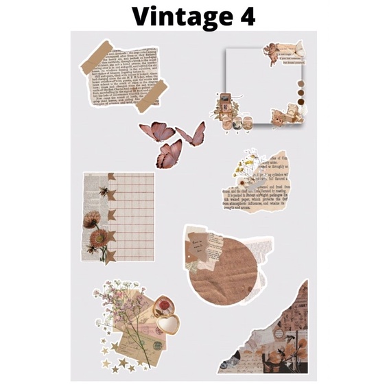 Sticker Pack Journal Sticker Vintage Scrapbook Aesthetic