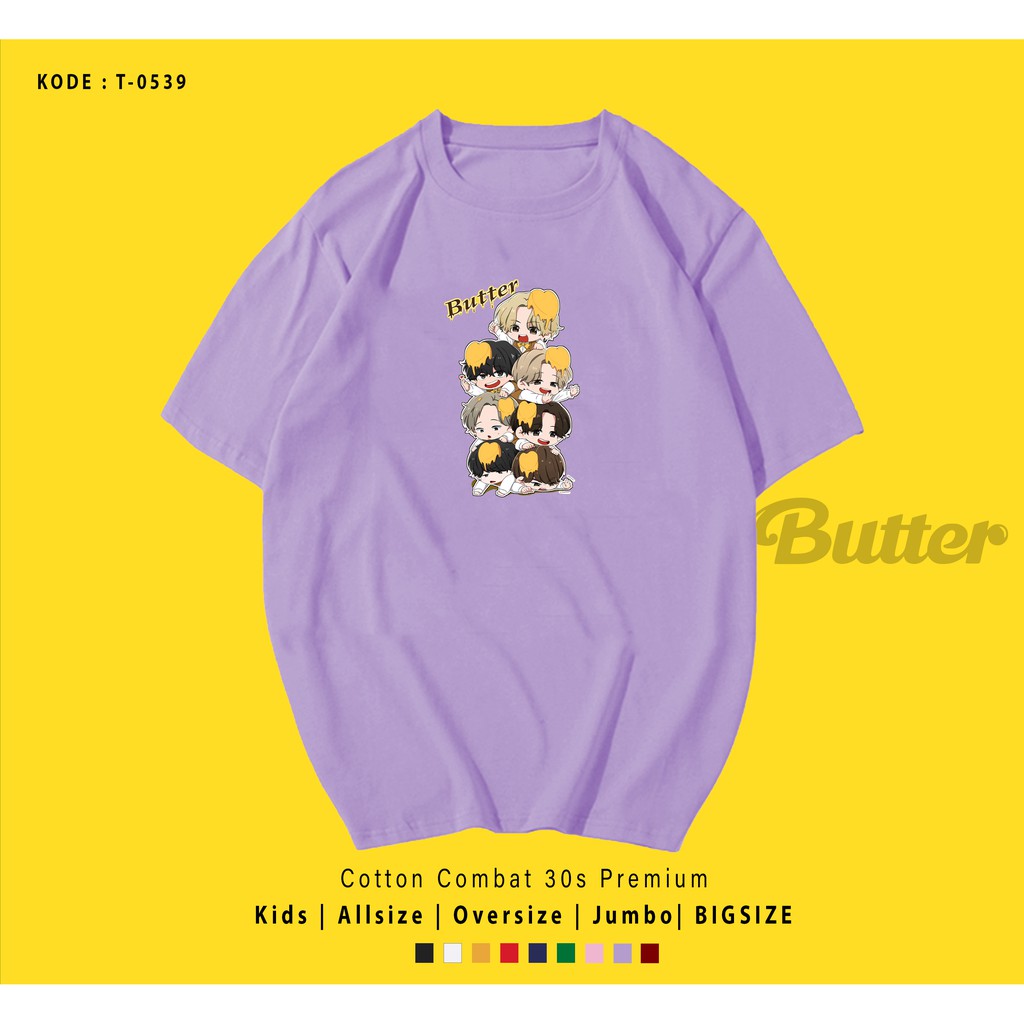 T0539 T-SHIRT / KAOS UNISEX / TUMBLR TEE / REAL PICTURE KPOP BTS BUTTER ANIME / IMPORT / ARMY