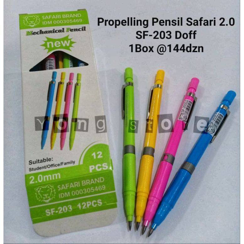 

Pensil Mekanik Safari 2.0mm SF-203 DOFF / Propelling Mechanical Pencil SF 203 2.0mm (PCS) Murah Grosir