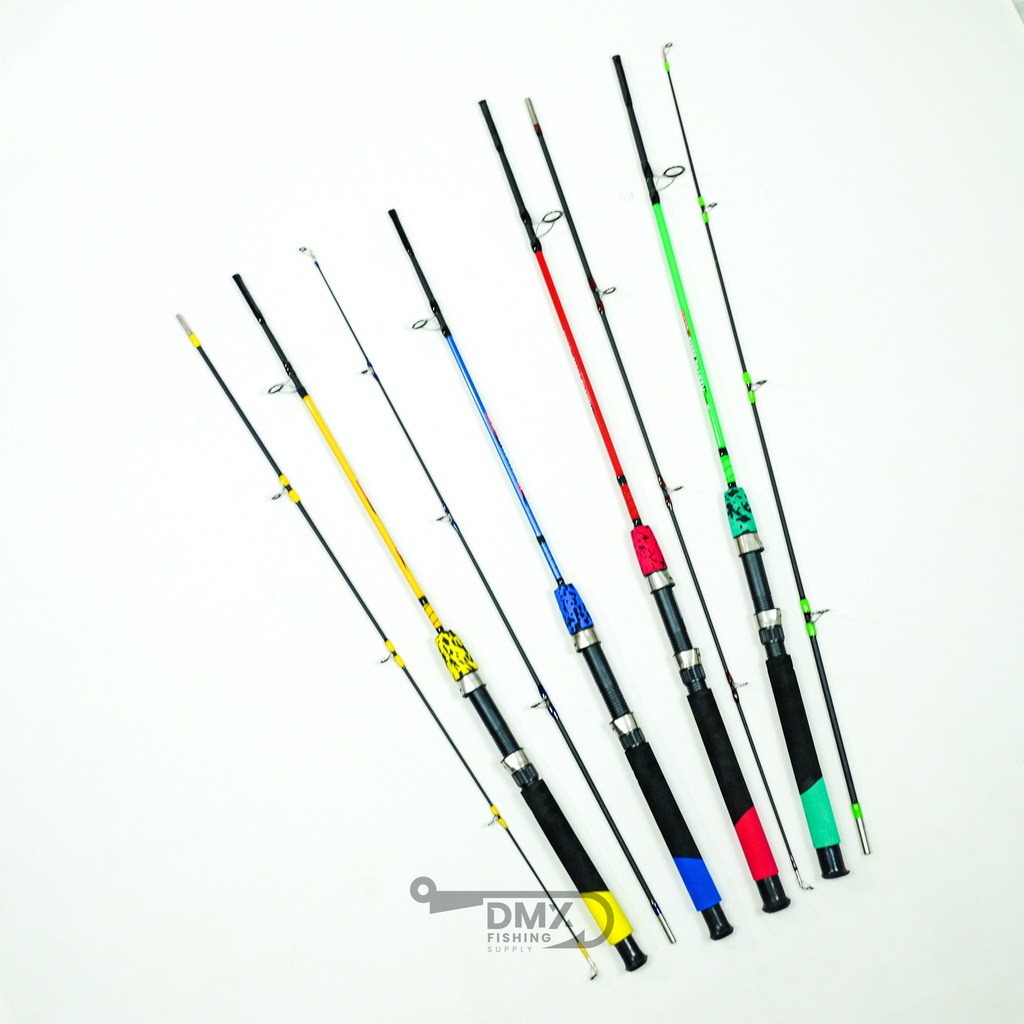 Joran Pancing Fiber Solid Elito Mental Ukuran 165 180 Cm Model Sambung 2 Fuji 17lb 20lb