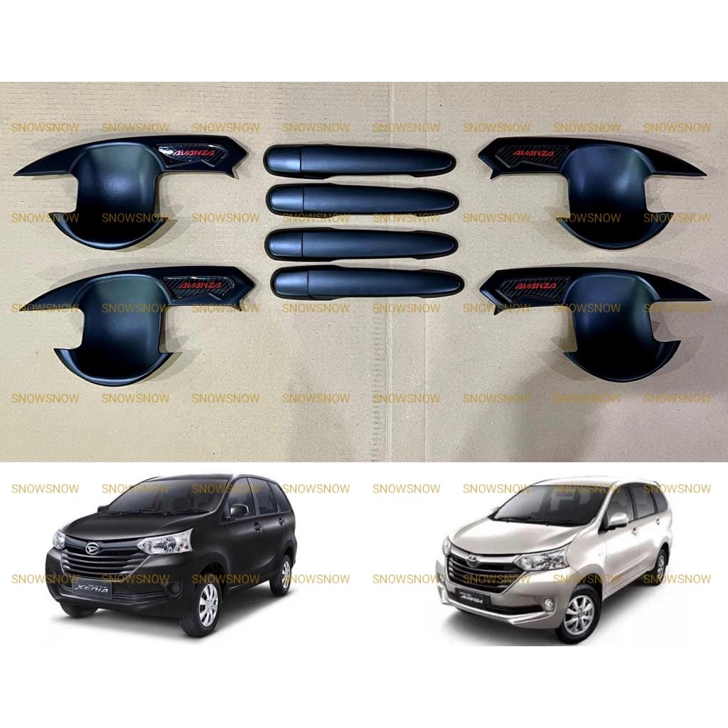 Paket Outer Handle Cover Avanza Xenia Veloz 2012 2015 2020 2021 Hitam