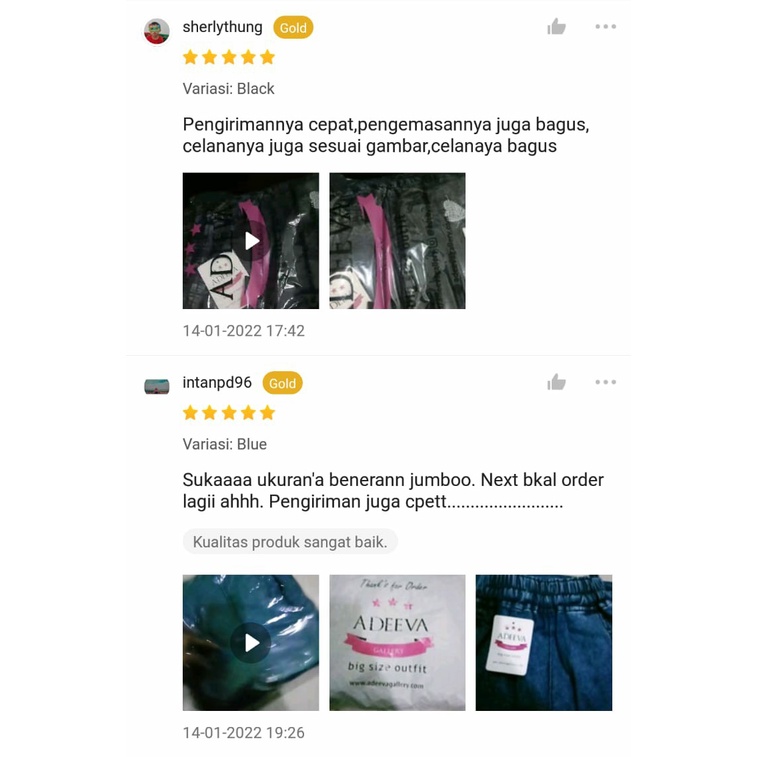 ADEEVA Kyoto Super Jumbo Celana Jeans Wanita Jumbo